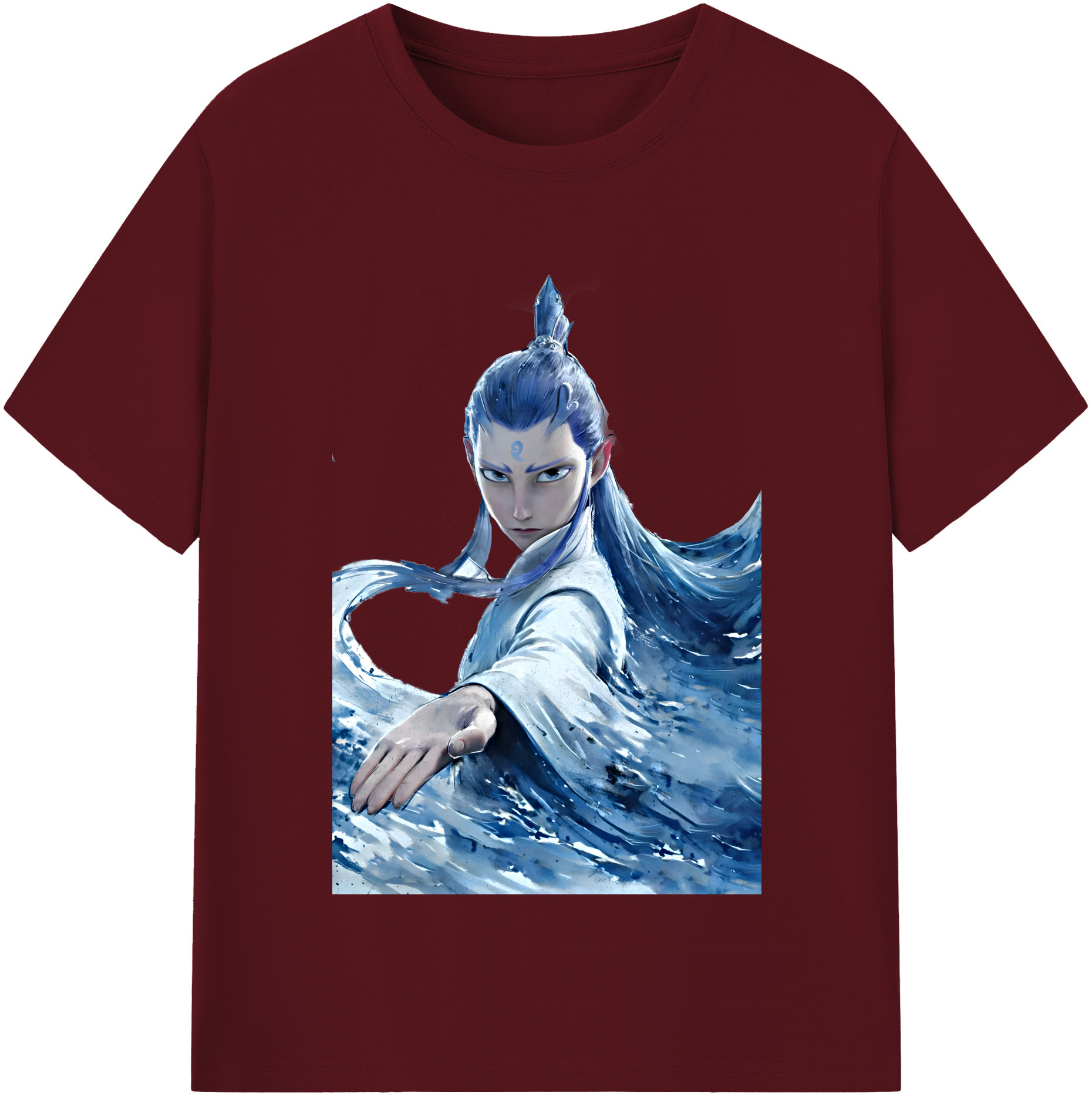 （画像用） Ne Zha 2 ナタ 魔童の大暴れ 綿100％半袖Tシャツ（フロントプリント）